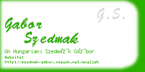 gabor szedmak business card